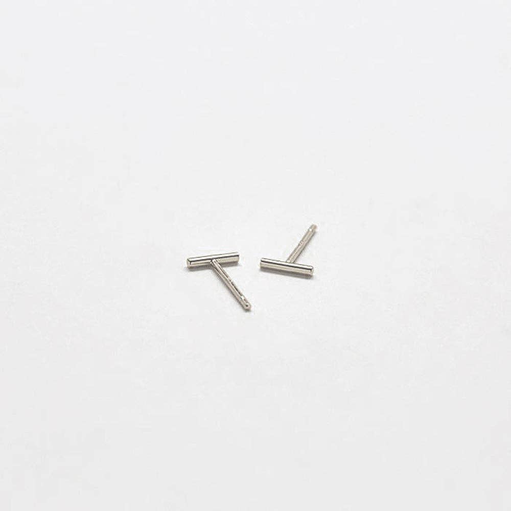 Silver Mini Bar Earrings
