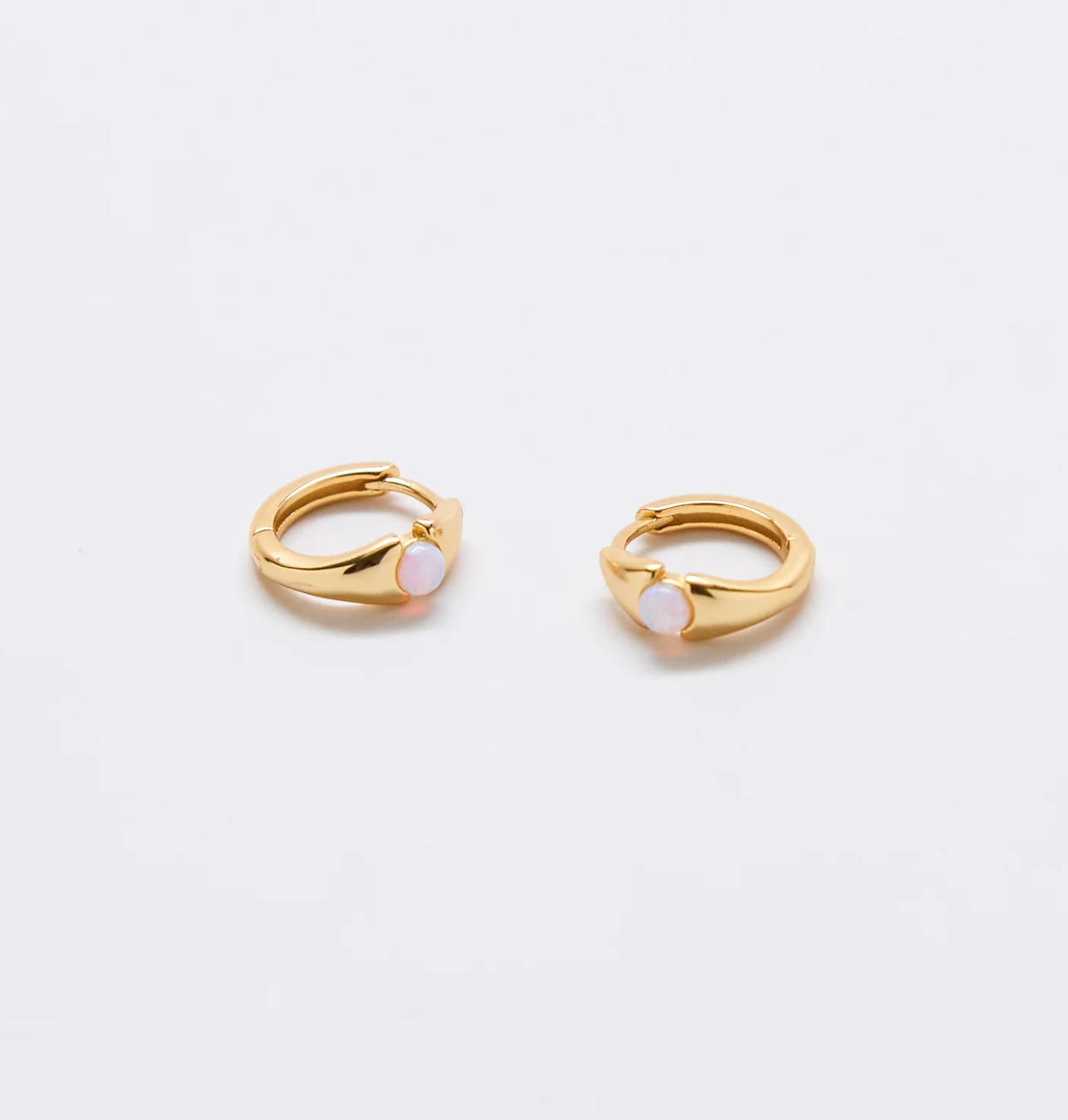 Opal Mini Huggie Hoop Earrings