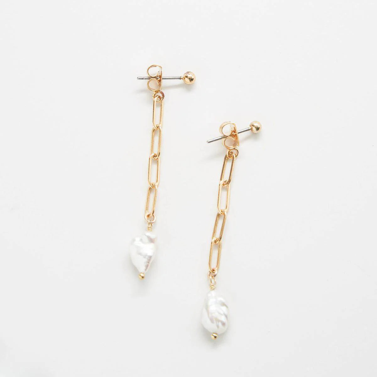 Pearl Chain Jacket Earring