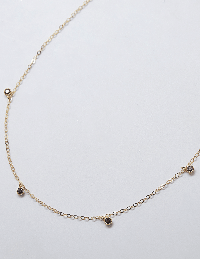Black Cz Choker Gold Filled Necklace