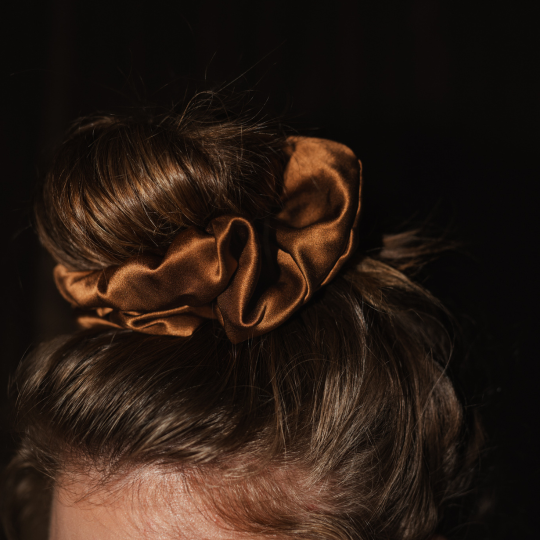 Hazelnut Silk Scrunchie