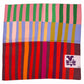 Red Colorblock Silk Scarf