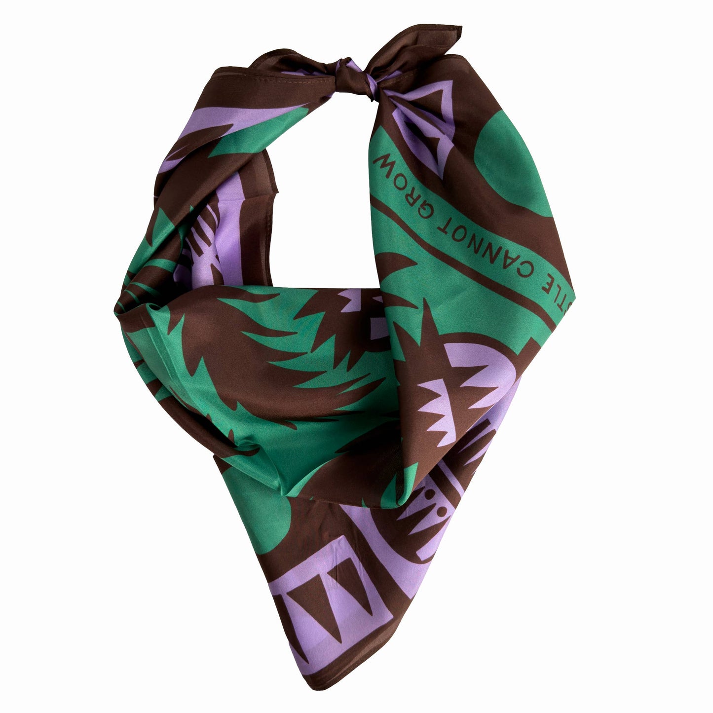 Wild Thistle Purple & Green Silk Scarf