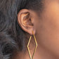Gold Stainless Steel Diamond Hoop Earrings
