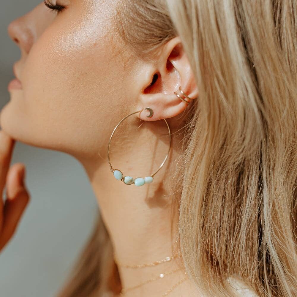Tiny Moon Studs