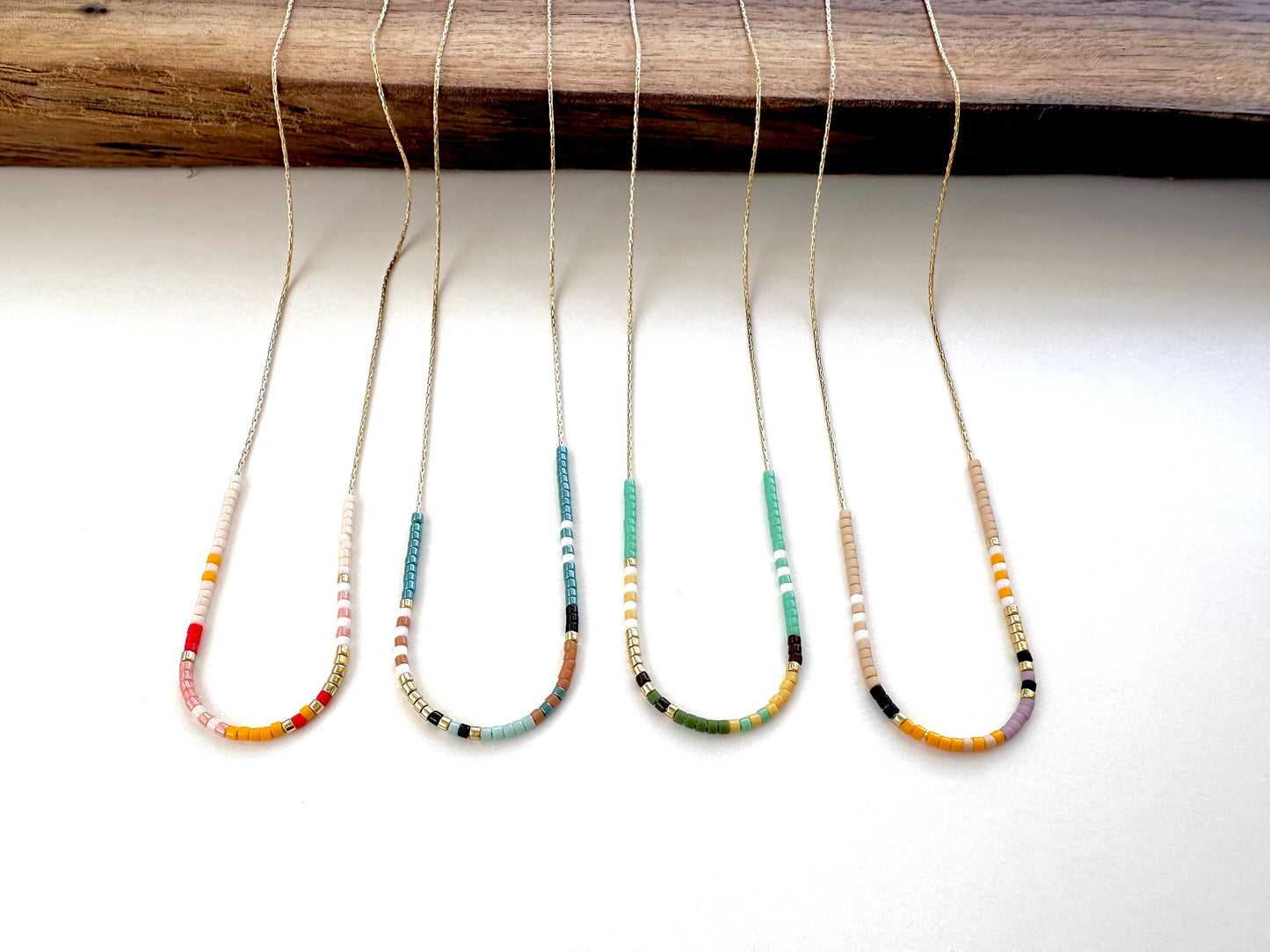 Japanese Thin Beaded Necklace