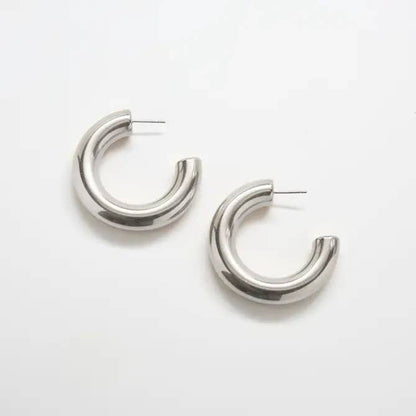 Medium Chunky Hoop Earrings