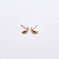 Luna Curved Gold Stud Earrings
