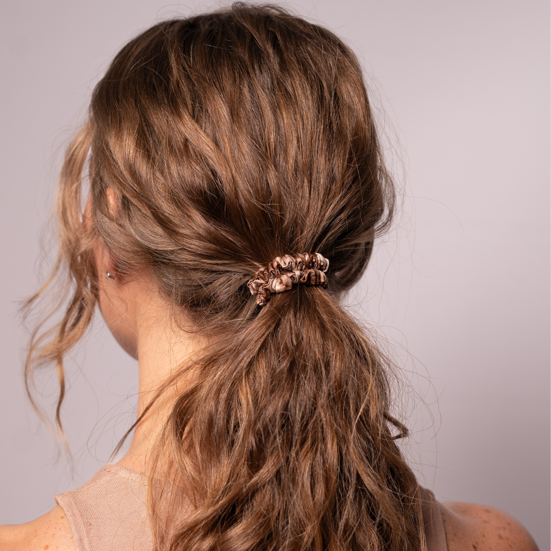 Honey Bronde / Deep Bronde - Hair Match Silk Scrunchies