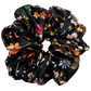 Midnight Blooms Silk Scrunchie