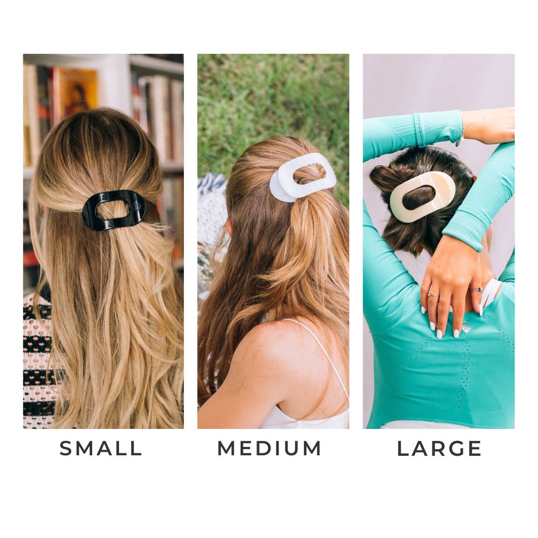 Flat Round Jet Black Clip