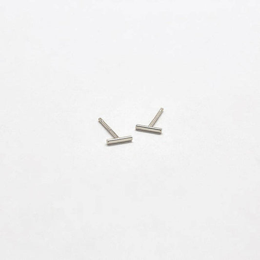 Silver Mini Bar Earrings
