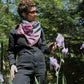 Wild Thistle Purple & Green Silk Scarf