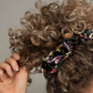 Midnight Blooms Silk Scrunchie