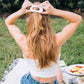 Round Flat Hair Clip | Small | Coconut White