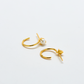 Gold Pearl Mini Hoop Earrings