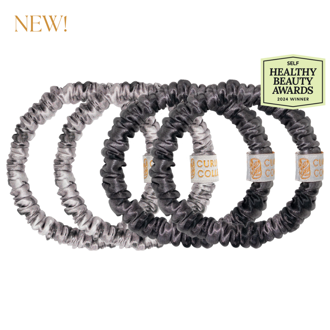 Silver/Gray - Hair Match Silk Scrunchies
