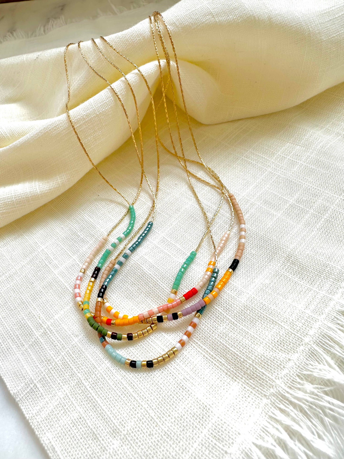 Japanese Thin Beaded Necklace