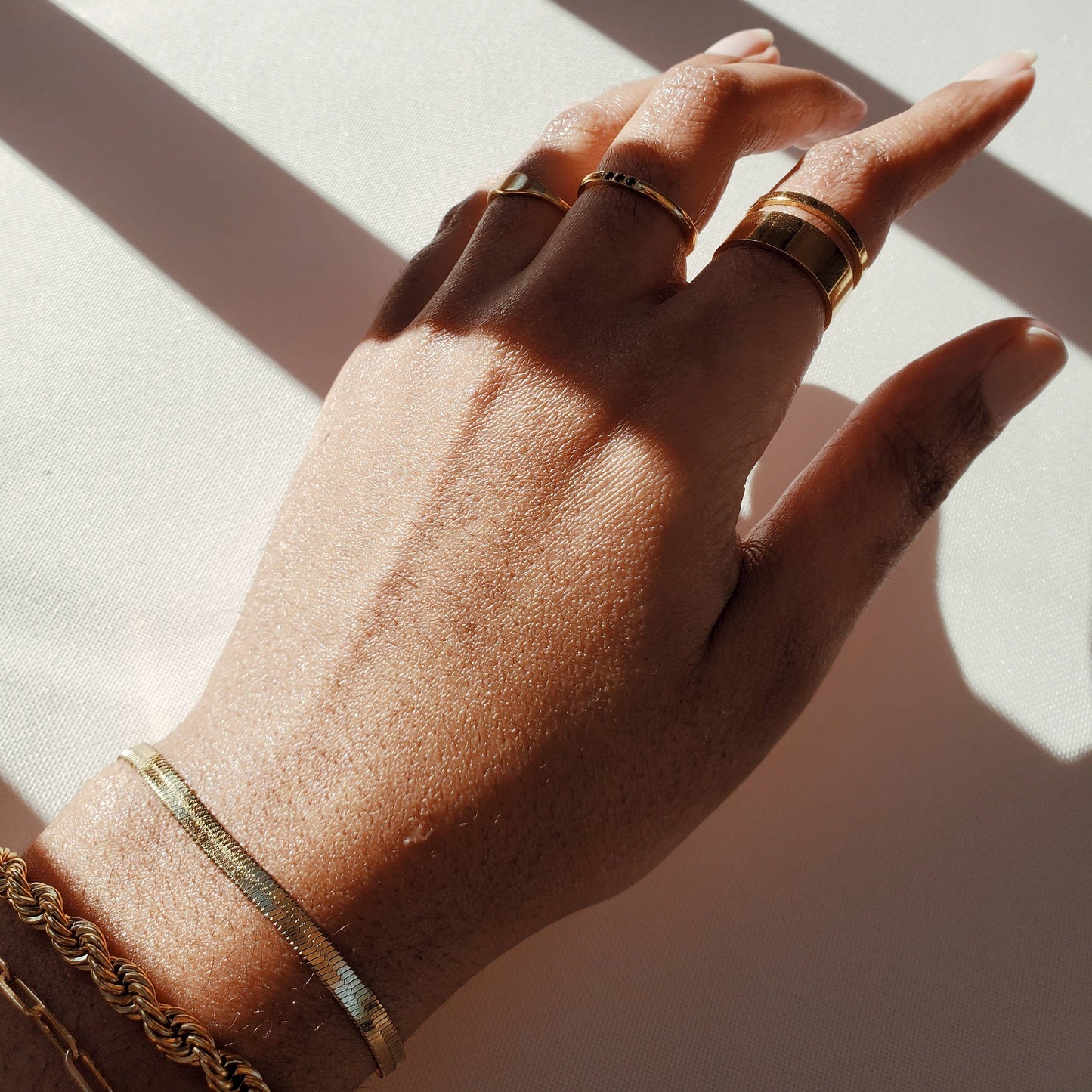 Gold Herringbone Bracelet