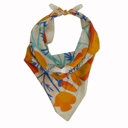 California Poppies Silk Scarf