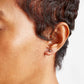 Gold Vermeil Black Cubic Zirconia Round Stud Earrings