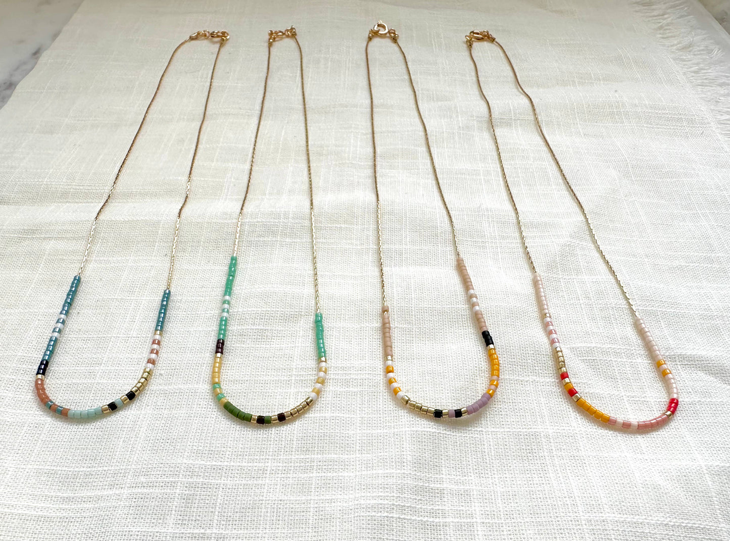 Japanese Thin Beaded Necklace