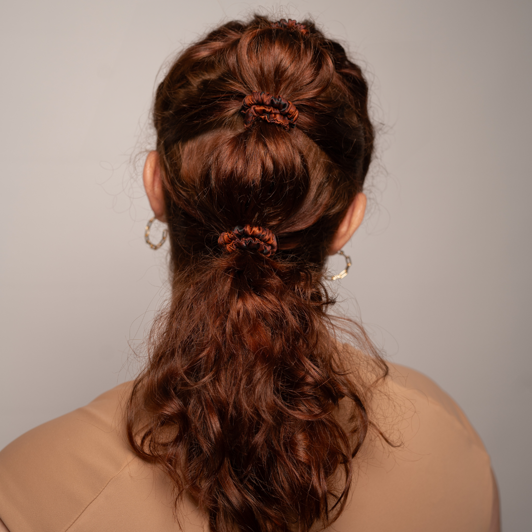 Strawberry Blonde/Auburn Red - Hair Match Silk Scrunchies