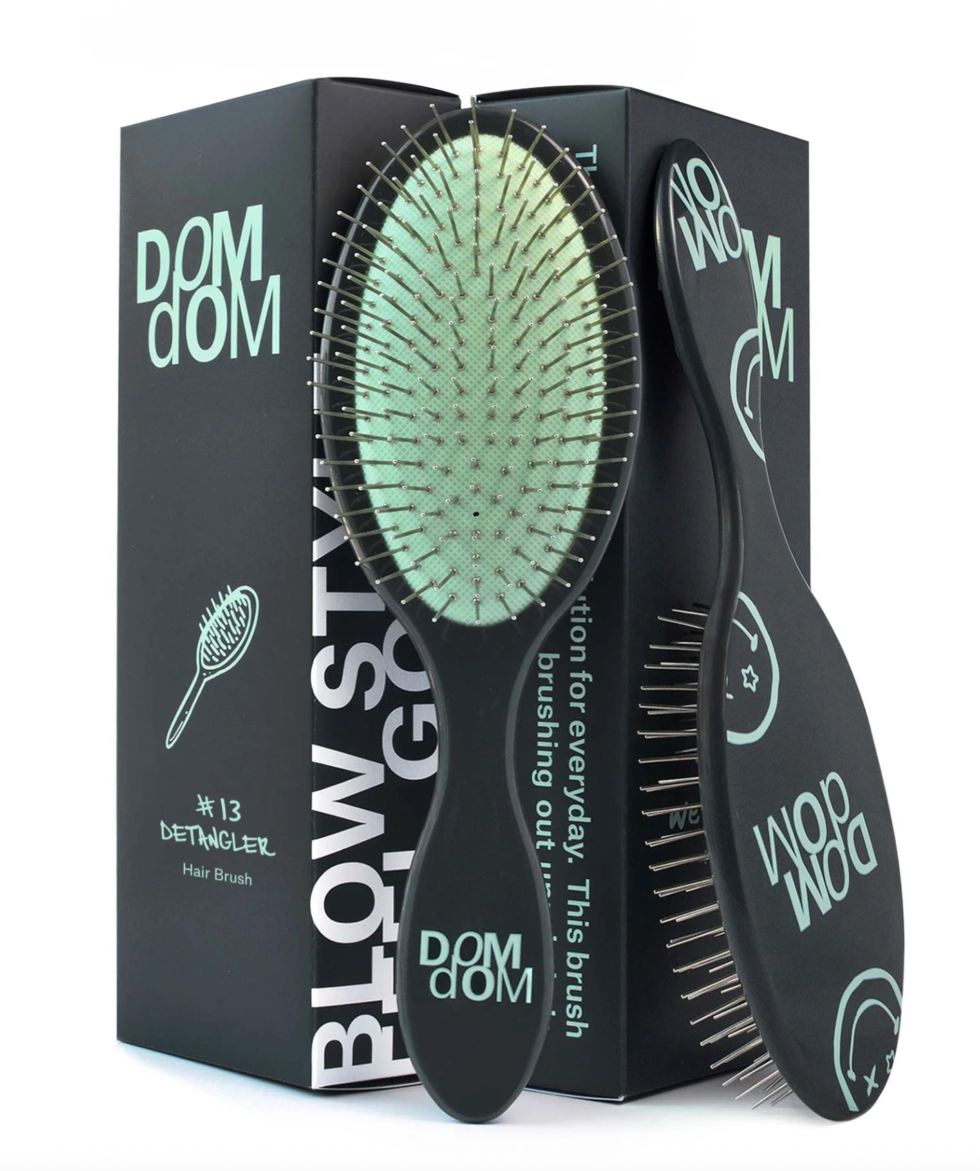 Dom Dom #13 Detangler Brush - Green