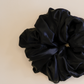 Onyx Black Silk Scrunchie