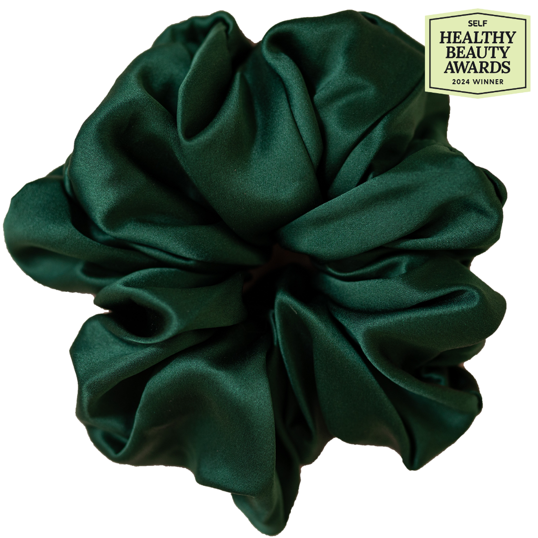 Emerald Green Silk Scrunchie