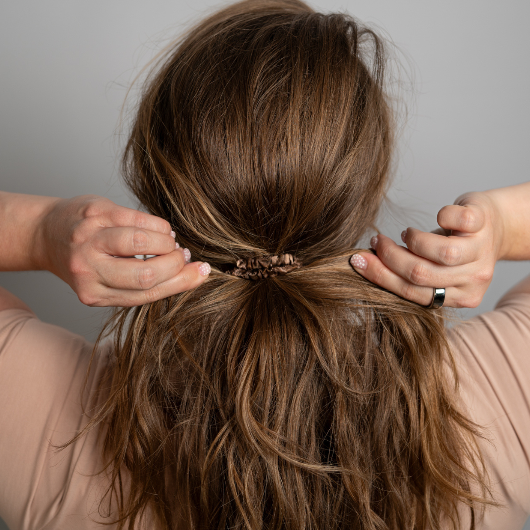 Honey Bronde / Deep Bronde - Hair Match Silk Scrunchies