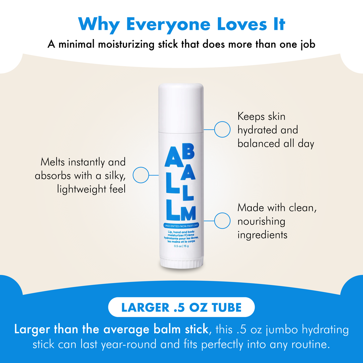 Zizia Giant Multi All Balm Stick - Unscented