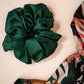 Emerald Green Silk Scrunchie