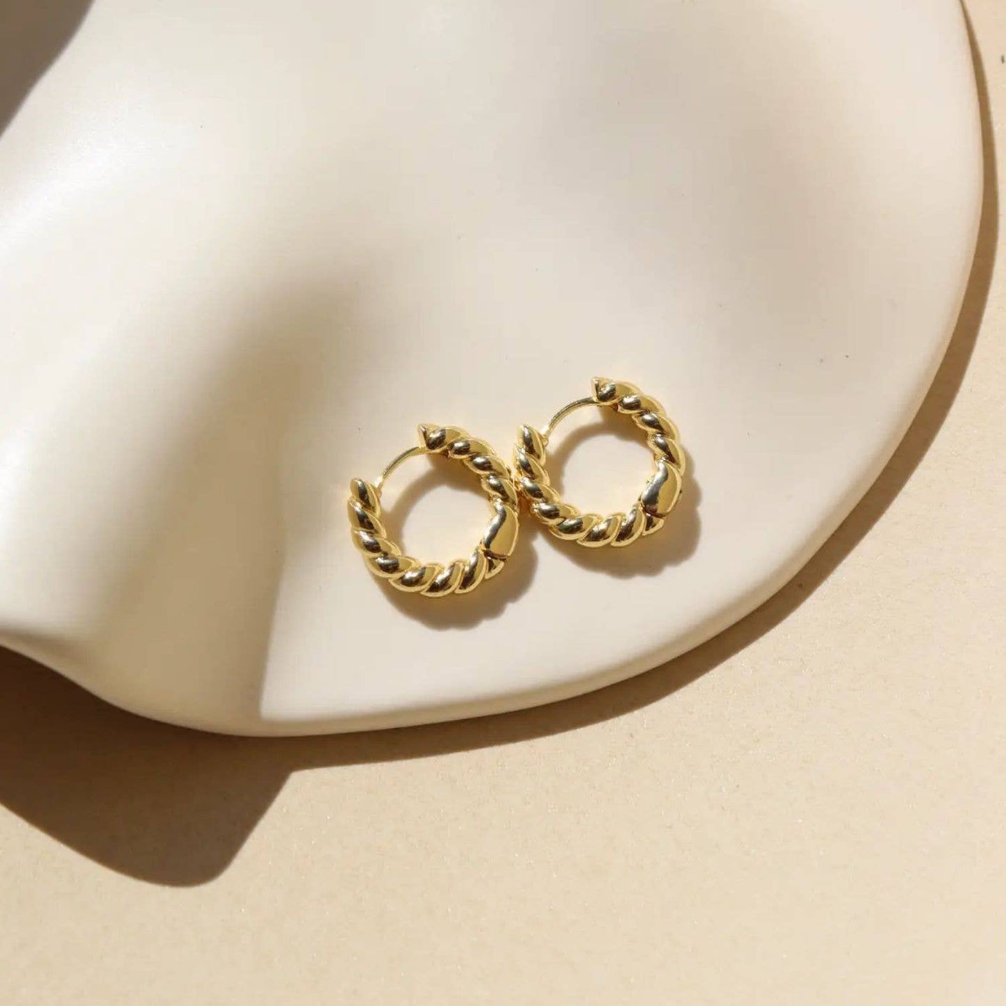 Croissant Huggie Hoops