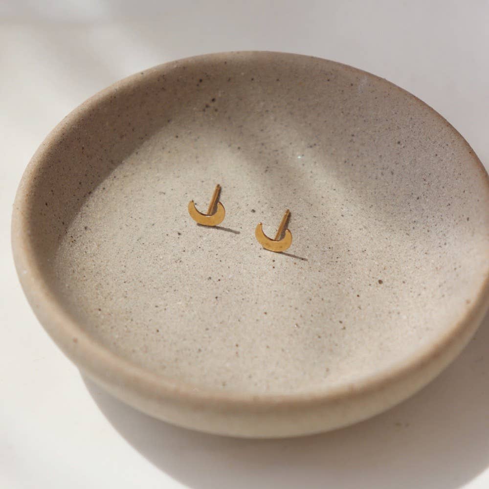 Tiny Moon Studs