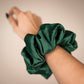 Emerald Green Silk Scrunchie