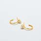 Gold Pearl Mini Hoop Earrings