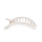 Flat Round Coconut White Hair Clip
