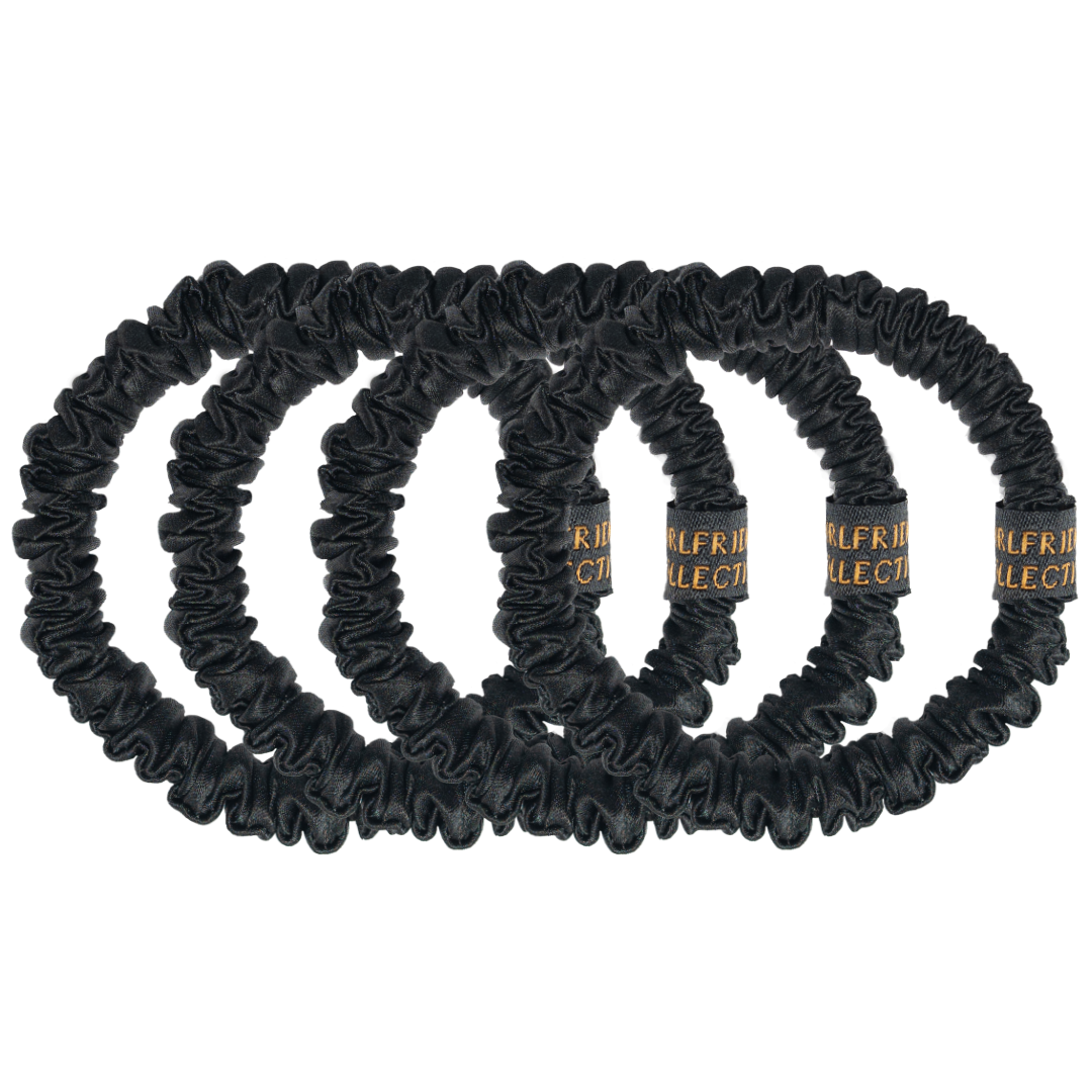 Onyx Black- Skinny Scrunchies