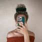 Emerald Green Silk Scrunchie
