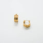 Gold Cut-Out Circle Hoop Earrings