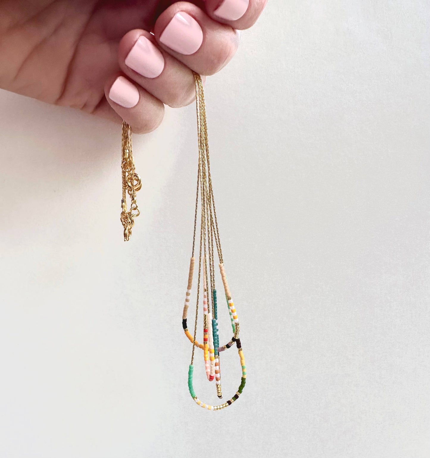 Japanese Thin Beaded Necklace