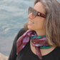 Wild Thistle Purple & Green Silk Scarf