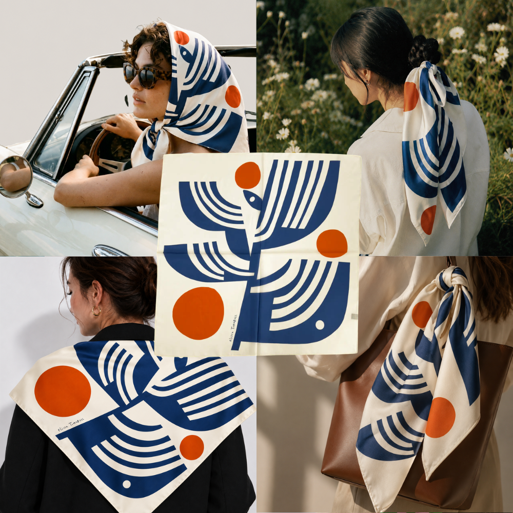Workday Botanical Silk Scarf