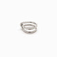 Silver Double Knot Statement Ring