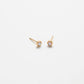 Gold Vermeil Round Opal Semiprecious Gemstone Stud Earrings