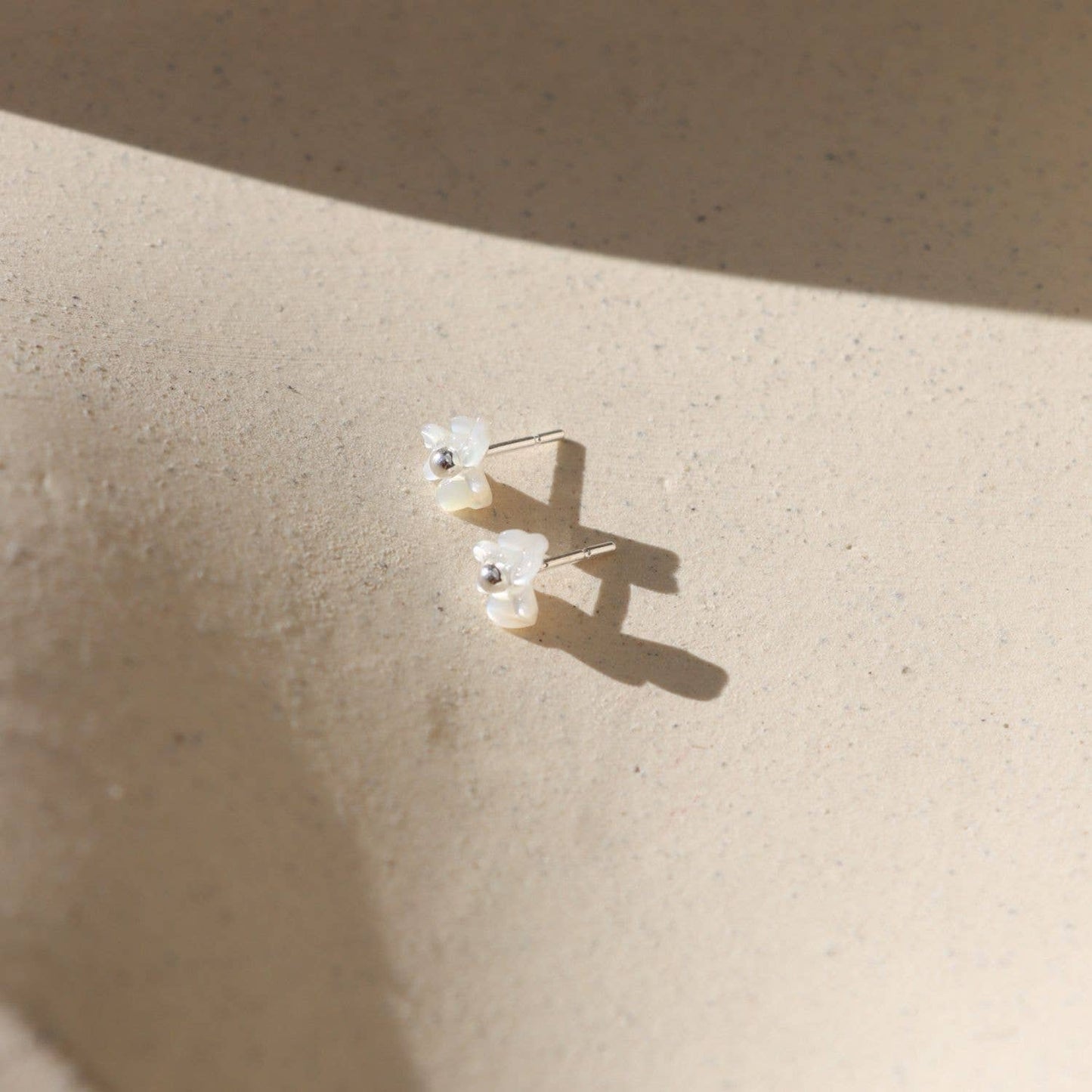 Mother of Pearl Flower Studs