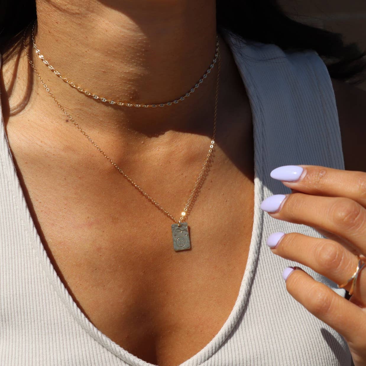 Moon + Back Necklace