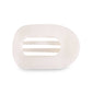 Flat Round Coconut White Hair Clip