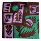 Wild Thistle Purple & Green Silk Scarf